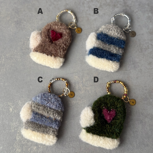 Christmas Charm (Mitten Design)クリスマスチャーム (ミトン)アドベントチャーム付き