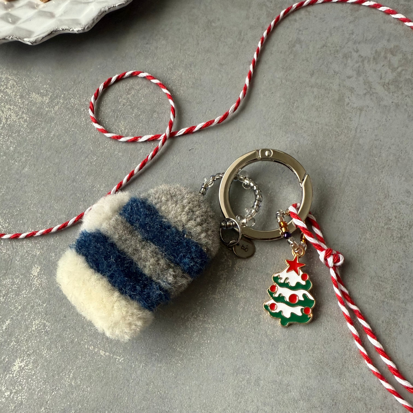 Christmas Charm (Mitten Design)クリスマスチャーム (ミトン)アドベントチャーム付き
