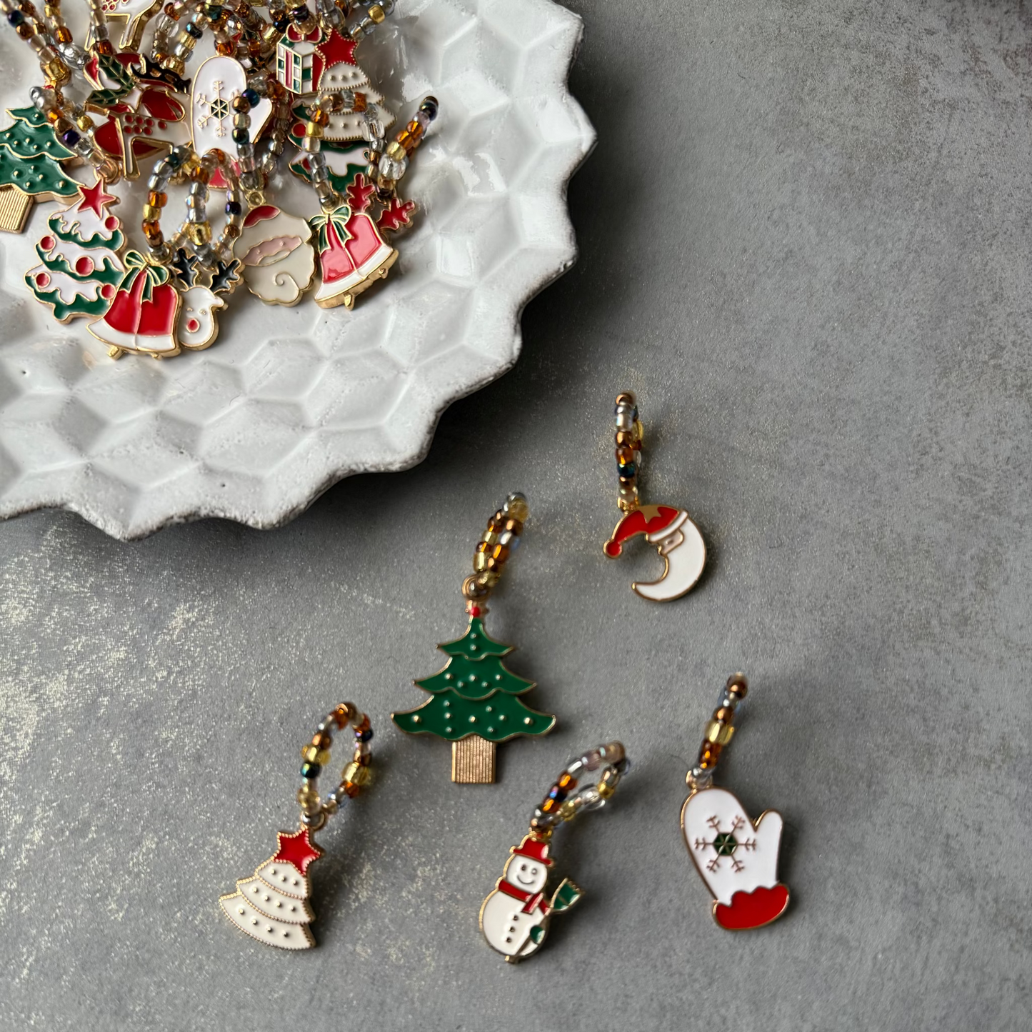 Christmas Charm (Mitten Design)クリスマスチャーム (ミトン)アドベントチャーム付き