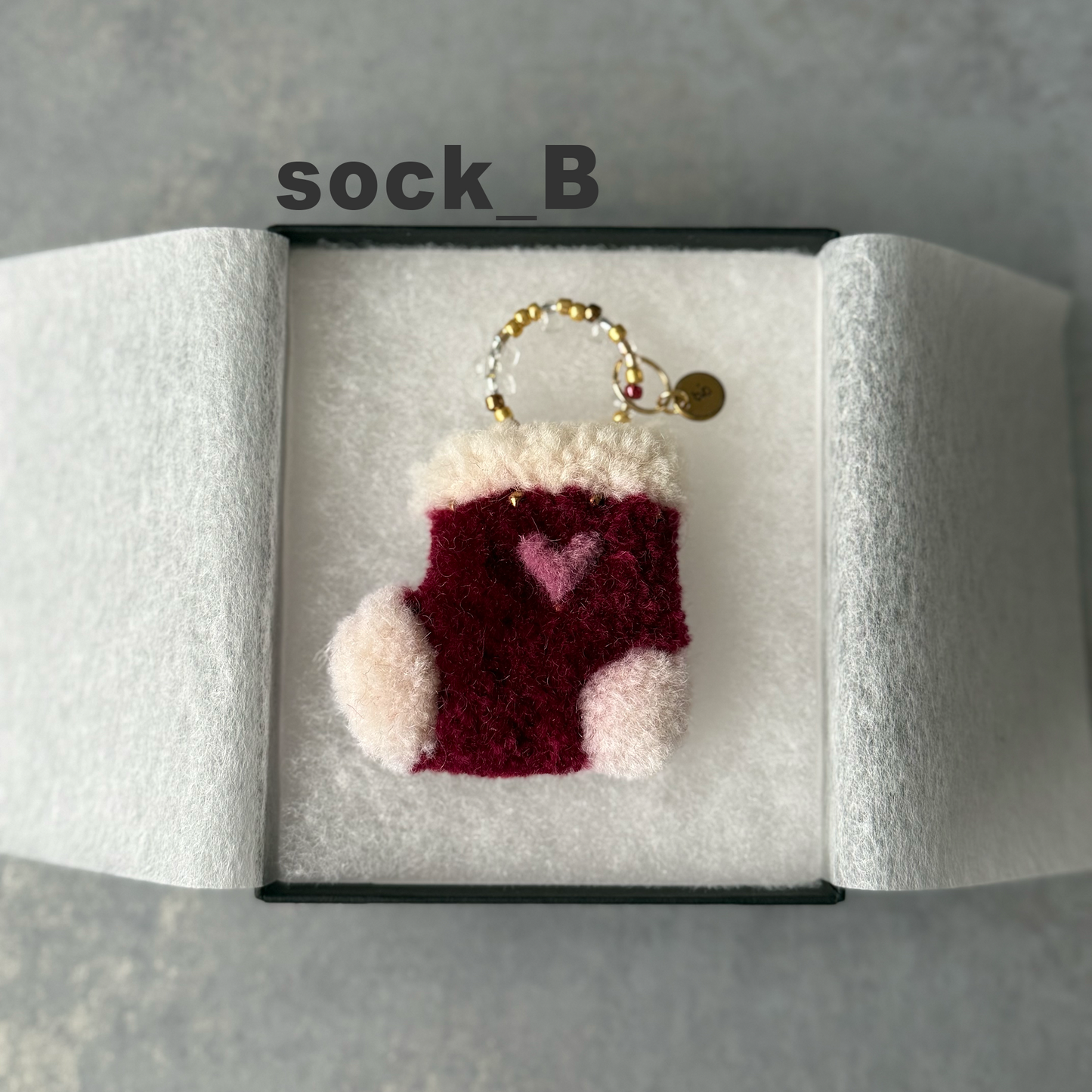 Christmas Charm (Sock Design)クリスマスチャーム（くつした）アドベントチャーム付き